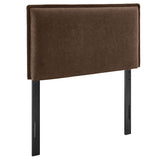 Camille Cocoa Upholstered Linen Blend Twin Size Headboard - Ornate Home