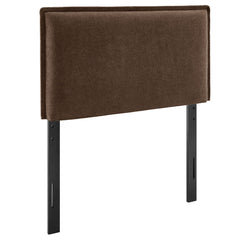 Camille Cocoa Upholstered Linen Blend Twin Size Headboard - Ornate Home