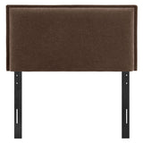 Camille Cocoa Upholstered Linen Blend Twin Size Headboard - Ornate Home