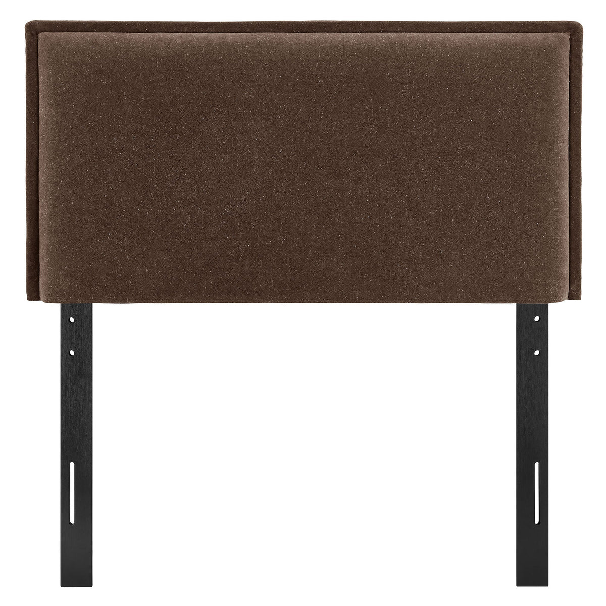 Camille Cocoa Upholstered Linen Blend Twin Size Headboard - Ornate Home