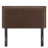Camille Cocoa Upholstered Linen Blend Twin Size Headboard - Ornate Home
