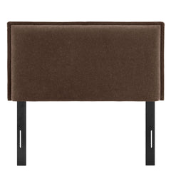 Camille Cocoa Upholstered Linen Blend Twin Size Headboard - Ornate Home