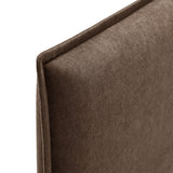 Camille Cocoa Upholstered Linen Blend Twin Size Headboard - Ornate Home