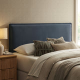 Camille Denim Upholstered Linen Blend Full Size Headboard - Ornate Home