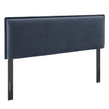 Camille Denim Upholstered Linen Blend Full Size Headboard - Ornate Home