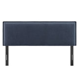 Camille Denim Upholstered Linen Blend Full Size Headboard - Ornate Home