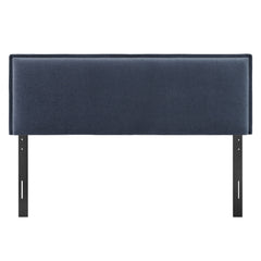 Camille Denim Upholstered Linen Blend King Size Headboard - Ornate Home