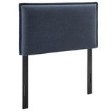 Camille Denim Upholstered Linen Blend Twin Size Headboard - Ornate Home