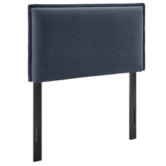 Camille Denim Upholstered Linen Blend Twin Size Headboard - Ornate Home