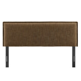Camille Earth Stripe Striped Linen Blend King Size Headboard - Ornate Home