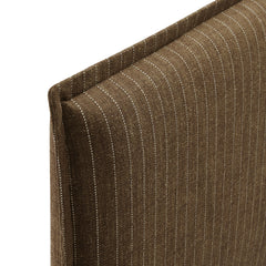 Camille Earth Stripe Striped Linen Blend Queen Size Headboard - Ornate Home