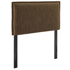 Camille Earth Stripe Striped Linen Blend Twin Size Headboard - Ornate Home