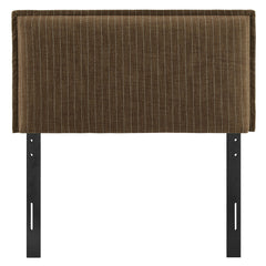 Camille Earth Stripe Striped Linen Blend Twin Size Headboard - Ornate Home