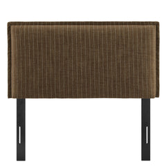 Camille Earth Stripe Striped Linen Blend Twin Size Headboard - Ornate Home