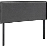 Camille Gray Upholstered Fabric Full Headboard - Ornate Home