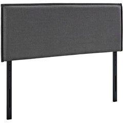 Camille Gray Upholstered Fabric Full Headboard - Ornate Home