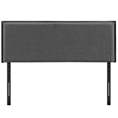 Camille Gray Upholstered Fabric Full Headboard - Ornate Home