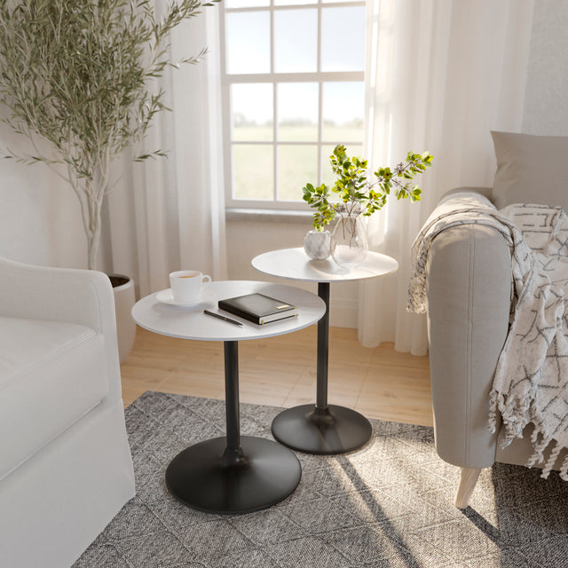 Camille Gunmetal Nesting Table (Set of 2) - Ornate Home