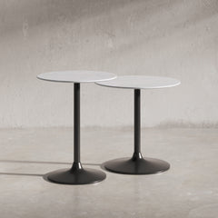 Camille Gunmetal Nesting Table (Set of 2) - Ornate Home