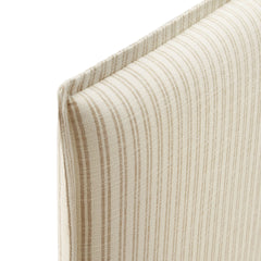 Camille Oatmeal Stripe Striped Linen Blend Queen Size Headboard - Ornate Home
