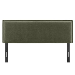 Camille Sage Upholstered Linen Blend Full Size Headboard - Ornate Home