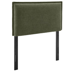 Camille Sage Upholstered Linen Blend Twin Size Headboard - Ornate Home