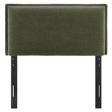 Camille Sage Upholstered Linen Blend Twin Size Headboard - Ornate Home