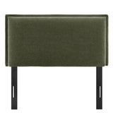 Camille Sage Upholstered Linen Blend Twin Size Headboard - Ornate Home
