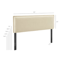 Camille Upholstered Linen Blend Full Size Headboard - Ornate Home
