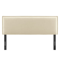 Camille Upholstered Linen Blend Queen Size Headboard - Ornate Home