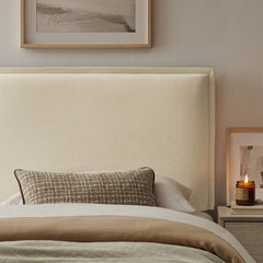 Camille Upholstered Linen Blend Twin Size Headboard - Ornate Home