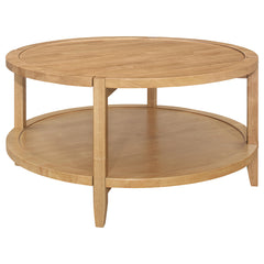 Camillo Maple 2-piece Round Coffee and End Table Set - Ornate Home