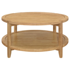 Camillo Maple 2-piece Round Coffee and End Table Set - Ornate Home