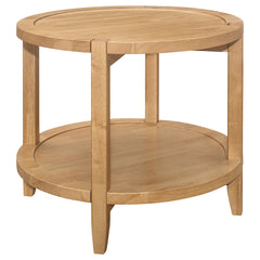 Camillo Maple 3-piece Round Coffee and End Table Set - Ornate Home