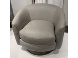 Camino Grey Leather Swivel Chair - Ornate Home