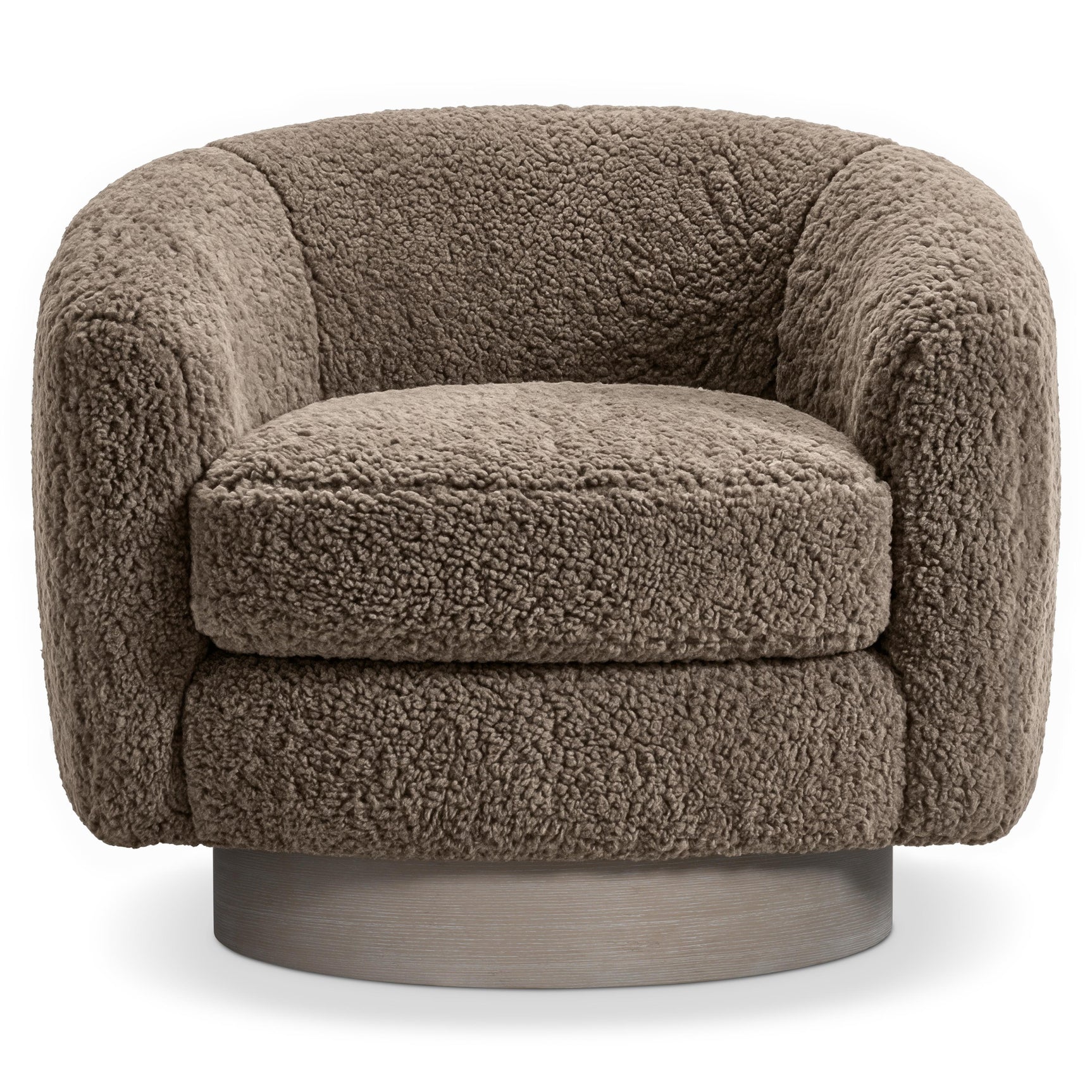Camino Shearling Tawny - Cerused Swivel Chair