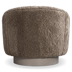 Camino Shearling Tawny - Cerused Swivel Chair - Ornate Home
