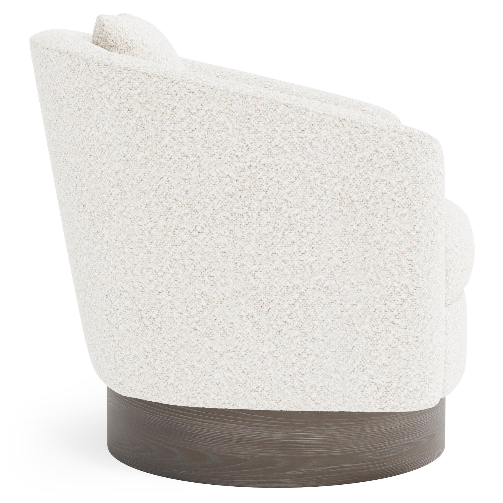 Camino White/Cream/Portobello Fabric Swivel Chair - Ornate Home