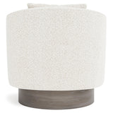 Camino White/Cream/Portobello Fabric Swivel Chair - Ornate Home