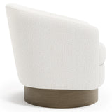 Camino White/Cream/Portobello Fabric Swivel Chair - Ornate Home