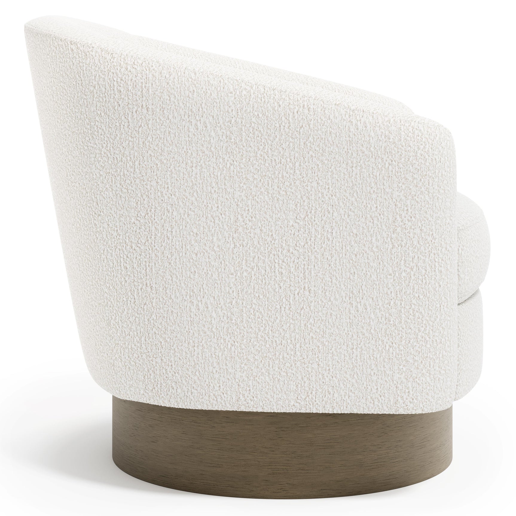 Camino White/Cream/Portobello Fabric Swivel Chair - Ornate Home