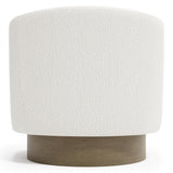 Camino White/Cream/Portobello Fabric Swivel Chair - Ornate Home