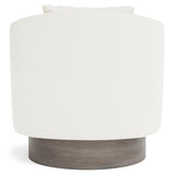 Camino White/Cream/Portobello Leather Swivel Chair - Ornate Home