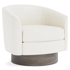 Camino White Swivel Chair Without Pillows - Ornate Home