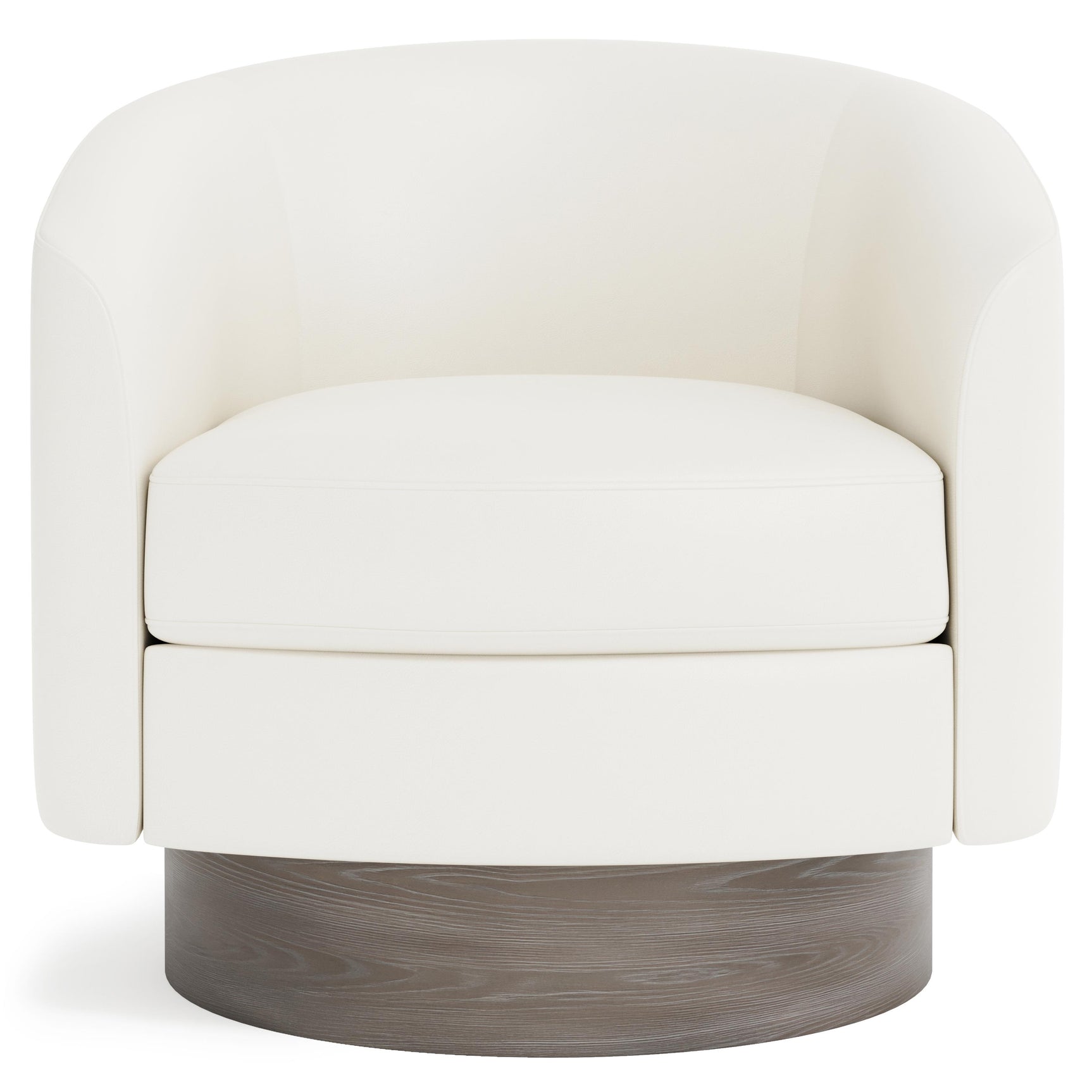 Camino White Swivel Chair Without Pillows - Ornate Home