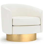 Camino White Swivel Chair Without Pillows - Ornate Home