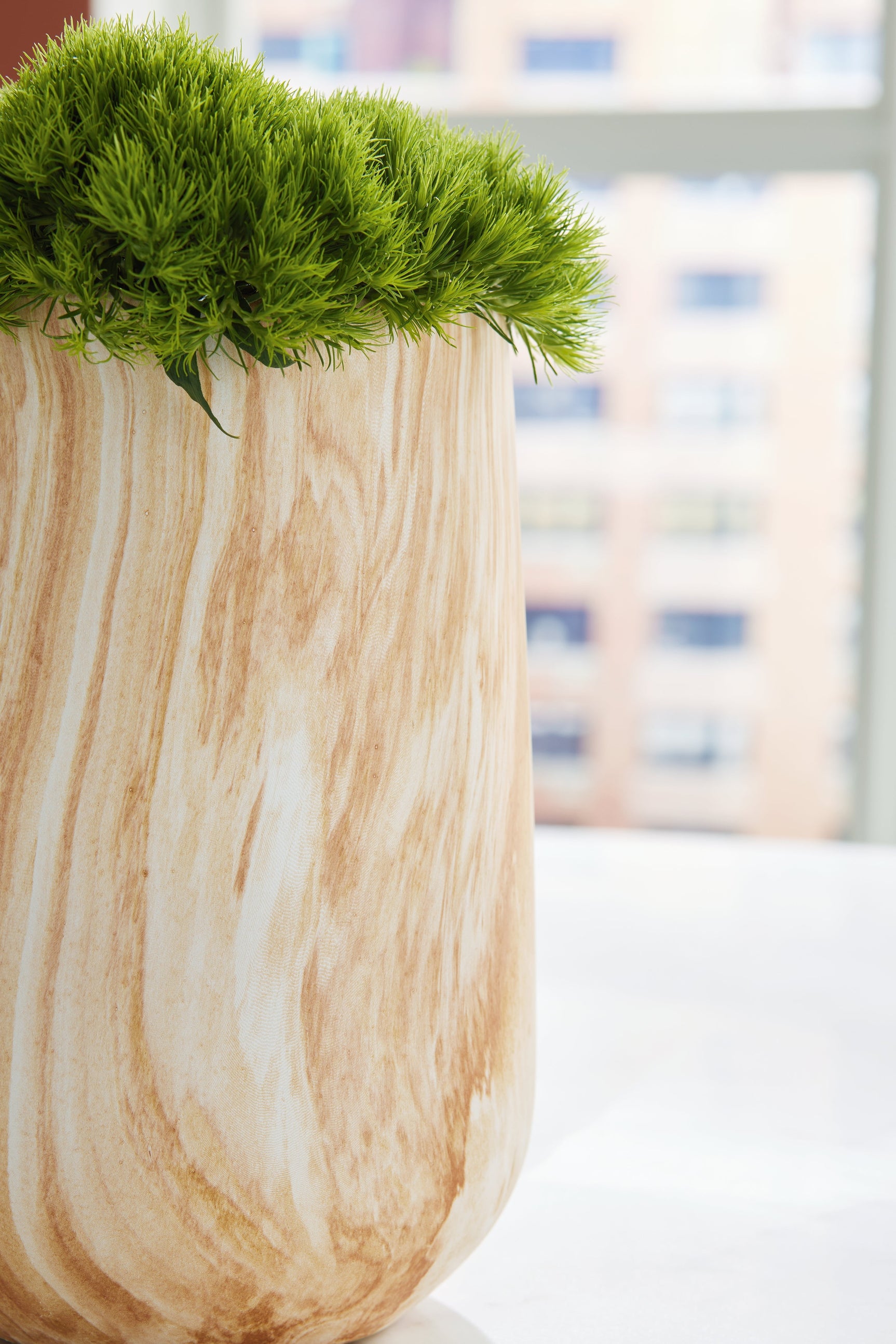 Cammen Tan/White Vase (10" H) - Ornate Home