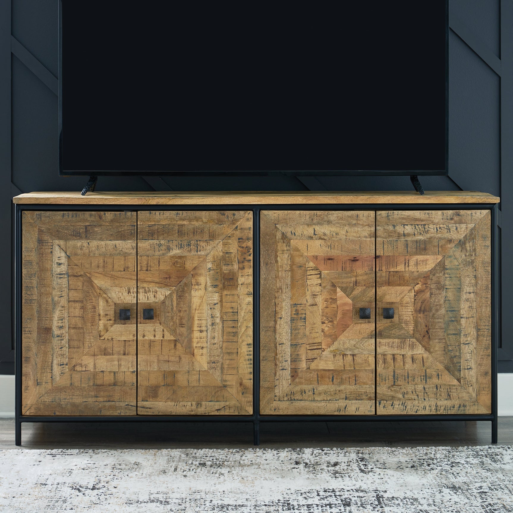 Camney Brown/Black Accent Cabinet (Online Special Price) - Ornate Home