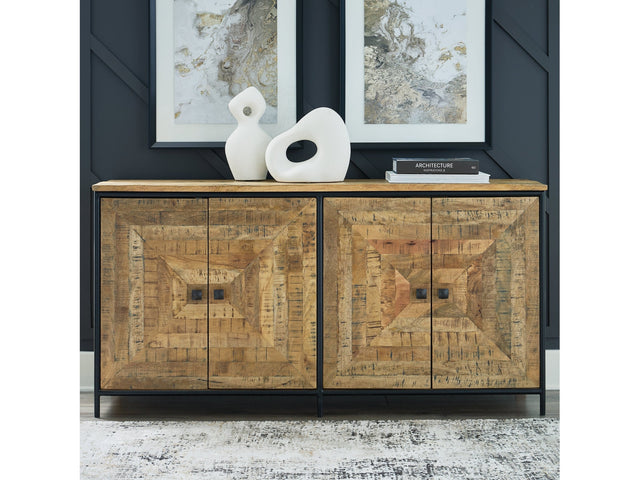 Camney Brown/Black Accent Cabinet - Ornate Home