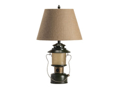 Camp Lantern Green Table Lamp & Nightlight (Set of 2) - Ornate Home